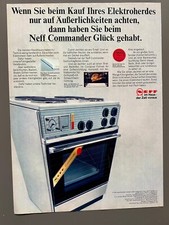 NEFF Commander Herd Elektroherd 60s retro Original 1969 Vintage Advert Werbung