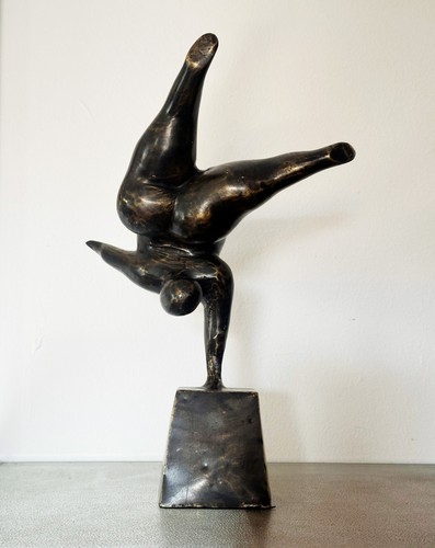 Bronzefigur dicke ballerina - bronzefigur,