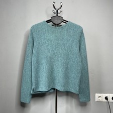 Peruvian Connection Vintage Damen Grün Strick Alpaka Pullover - Größe L