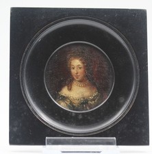 Miniatur,Portrait wohl.Sidonie von Hardenberg(1771 - 1801) , 5,7 x 5,2 cm,18 Jh.