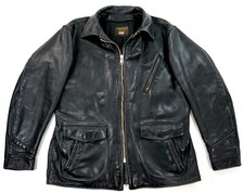 VANSON MODEL J 3/4 US Carcoat Biker Motorrad Lederjacke T 54 L-XL