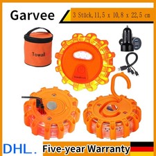 3 StüCk LED Warnblinkleuchte Pannenleuchte Unfalllicht rotierend 9 Blinkmodi