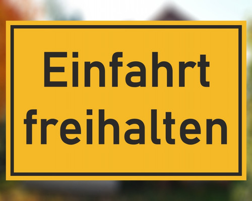 Aufkleber einfahrt freihalten - aufkleber,