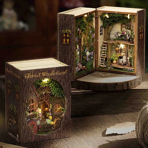 Diy miniatur book nook - diy, miniatur-book