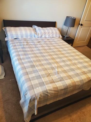 Vtg ikea plaid striped full - striped,
