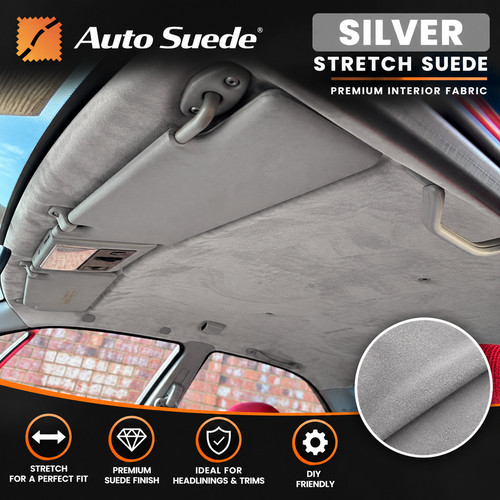 Silberner stretch alcantara - stretch,