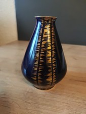 Vase Kobalt Höhe 14 cm Mit Verziehrung Volkstedt Rudolstadt Porzellan 