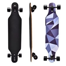 Purple geometric longboard - purple,