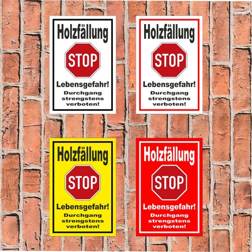 Schild holzfällung - schild,