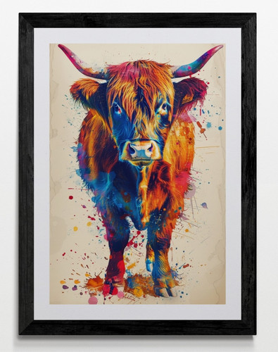 Highland cow gerahmtes - highland,
