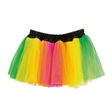 Neon Tutu Damenrock Petticoat Mini Rock 80er Jahre Mode Rüschen Minirock Kostüm