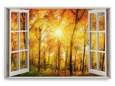 120x80cm Wandbild Fensterbild
