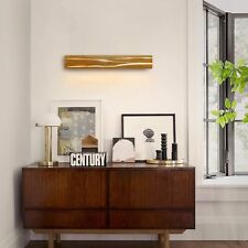 ZMH 50cm LED Holz Wandleuchte 8W Holz Retro Wandlampe Holzoptik Innen Lampe