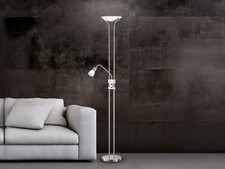 Designer LED Deckenfluter mit Leselampe Stehlampe dimmbar Standlampen Wohnzimmer