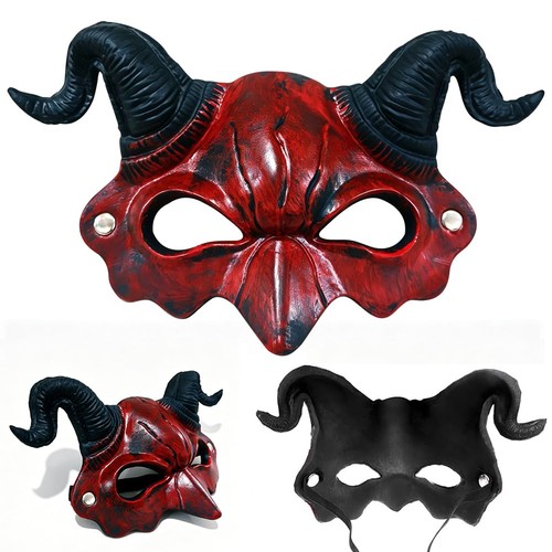 Dämonen halbmaske mit - halbmaske,