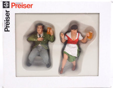 Preiser G 45107 Figuren-Set "Im Biergarten" 1:22,5 - Unbespielt - ZYAK/6735