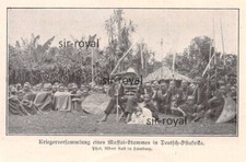 Massai Krieger in Deutsch-Ostafrika - 1905 - Ureinwohner ~11x7cm
