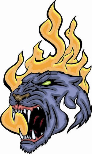 Aufkleber pantherkopf mit - aufkleber,