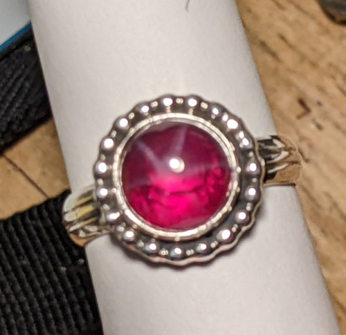 Echter roter stern rubin ring - roter,