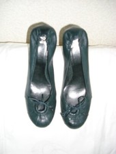 gidigio® Damen Pumps Abendschuhe Party Freizeit Schuhe Schwarz Echtleder Gr39