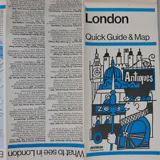 LONDON Quick Guide & Map. BTA 1972. Stadtplan & Reiseführer. 70er/70s.