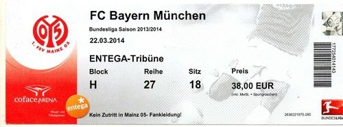 Ticket fsv mainz - 05,