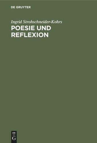 Poesie und reflexion buch - reflexion, |