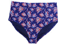 Sheego Damen Badehose Blau Bikinihose Tankinihose Bademode Muster Übergröße