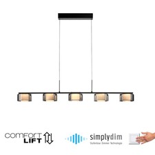 LED Pendellampe Esstisch schwarz dimmbar höhenverstellbar Memoryfunktion Lift