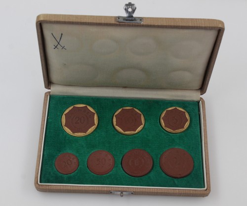 Notgeld porzellan sachsen - 7x,