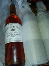 2 Flaschen Chateau Rieussec 1986 in Seidenpapier - 0,75l Sauternes 