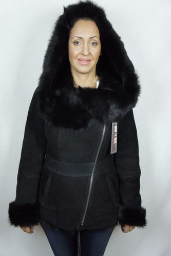 Schwarze wildleder schafsfell - schwarze,