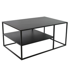 osoltus cube Industrie Stil Couchtisch Stahl schwarz 90x60x45cm