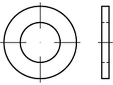 DIN 7989-2 Stahl 100 HV PK A Scheiben für Stahlkonstruktionen, Produktklasse A