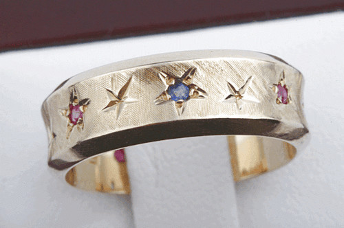 Schöner ring 585 14k gelb - ring,