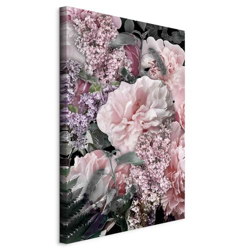 Gemälde zwischen den blumen - -,