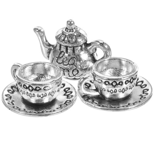 Teekannenornament aus metall - aus,