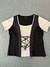 Laura Tortelli Bluse Trachtenbluse Gr. XL wunderschöne Details