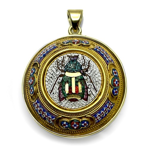 Antik 585er gold mikromosaik - antik,