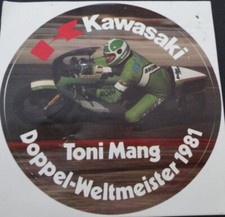 Werbe-Aufkleber Toni Mang