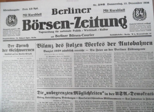 Börsen zeitung berlin - berlin, 15