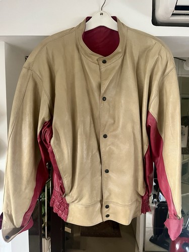 Ruffo lederjacke beige - lederjacke,