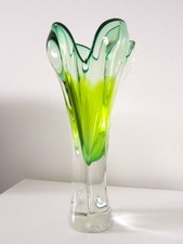 XL 32 cm Josef Hospodka Czech Art Glass Vase Colors Sommerso Skrdlovice 60's