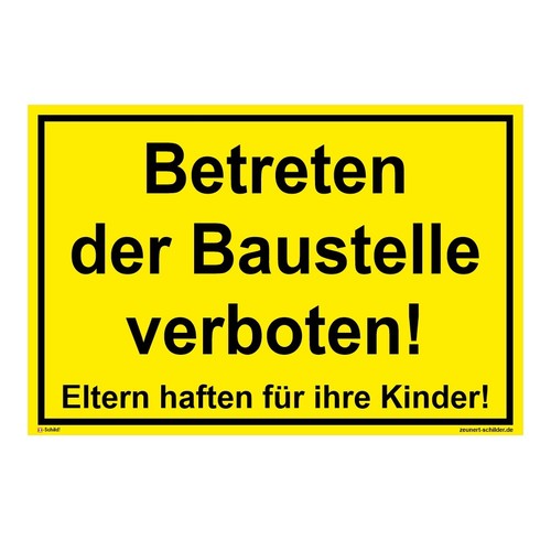 Schild betreten der - betreten,