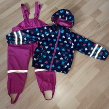 Regenanzug Gr.98/104 Regenjacke NKD Regenhose Topolino TOP Pink Blau 3-4 J 💓
