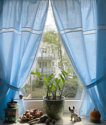 Landhaus gardine set - set, weiß