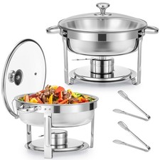 2 Stk 5/6L Runden Chafing Dish