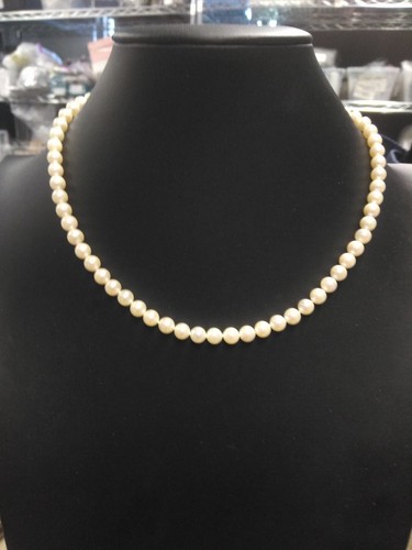 Perlenkette mit 14k yg - 17",