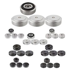 Dynavox HiFi Gerätefüße aus Aluminium Ø 20 / 30 mm, Boxenfüße mit Gummidämpfer