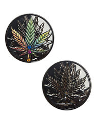 Cannabis Geocoin Black Nickel